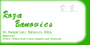 roza banovics business card